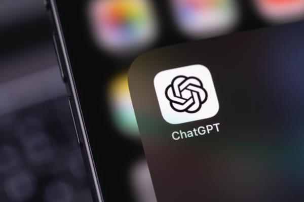 ChatGPT app icon displayed on a smartphone screen