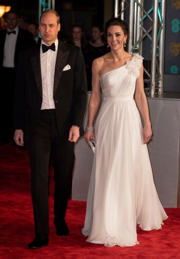 Prince William, Duke of Cambridge and Catherine, Duchess of Cambridge attend the EE British Academy Film Awards at Royal Albert Hall on February 10, 2019 in London, England.