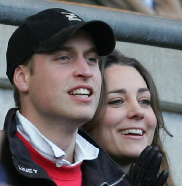 Prince William and Kate Middleton, watch the England against Italy Six Nations rugby match at Twickenham stadium in Lo<em></em>ndon on Feb. 10, 2007.