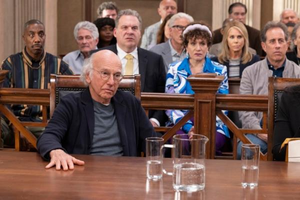 Larry David in court in the "Curb" finale. 