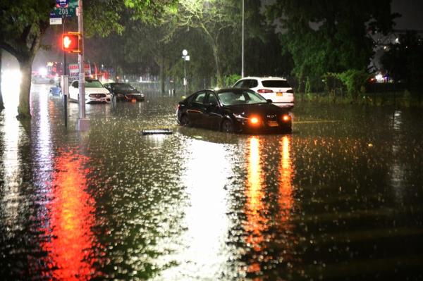 Flooded Queens street