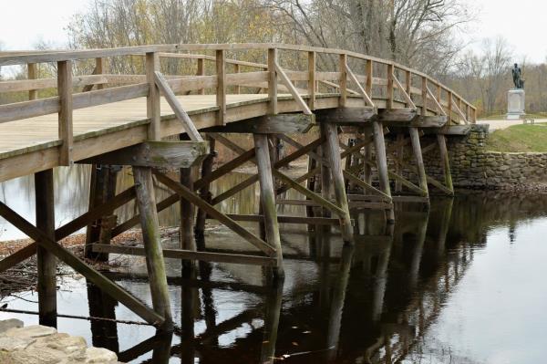 The North Bridge in Concord, Massachusetts. 