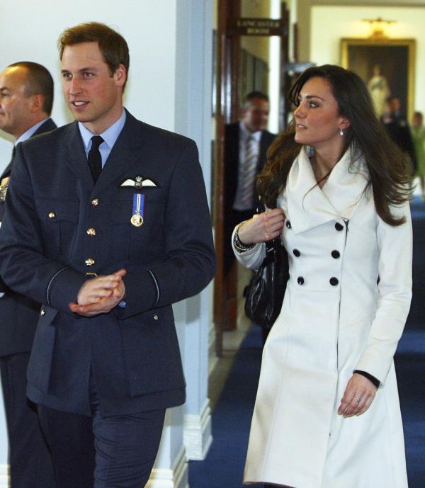 Prince William and Kate Middleton arrive at the Central Flying School at RAF Cranwell wher<em></em>e Prince William received his RAF wings in a graduation ceremony, Sleaford on April 11, 2008 in Lincolnshire, England.