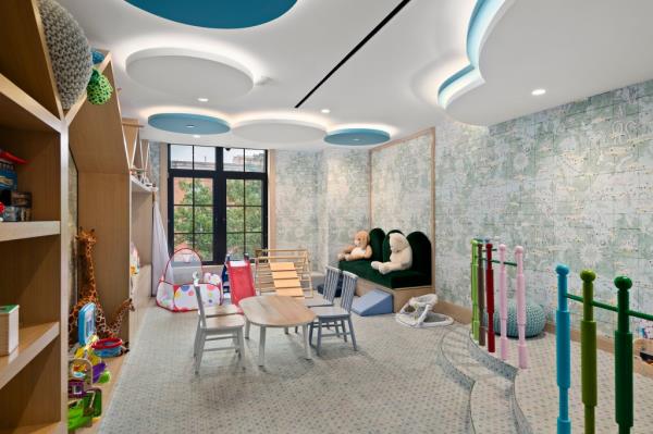 For parents and caretakers, there's even a children's playroom.