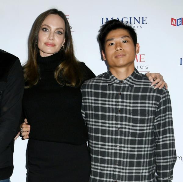 Angelina Jolie and her son Pax Jolie-Pitt