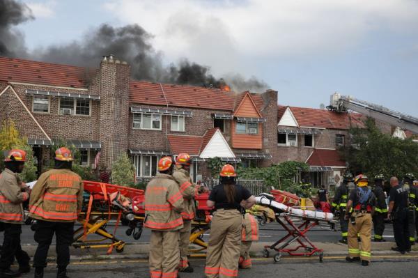 Queens Village fire rages. 