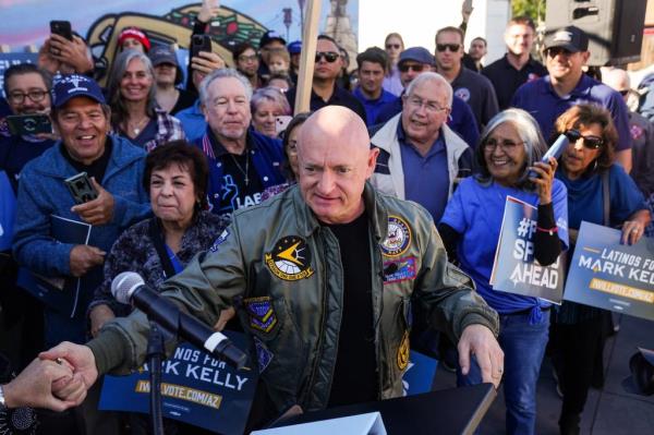 Arizona Sen. Mark Kelly caused a stir in the veepstakes Sunday.