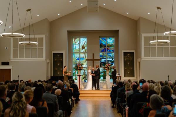 Scott's older brother Ben served as his best man, while Noce's best friend, Joni Blair, was her maid of honor. The ceremony was officiated by Pastor Greg Surratt. 