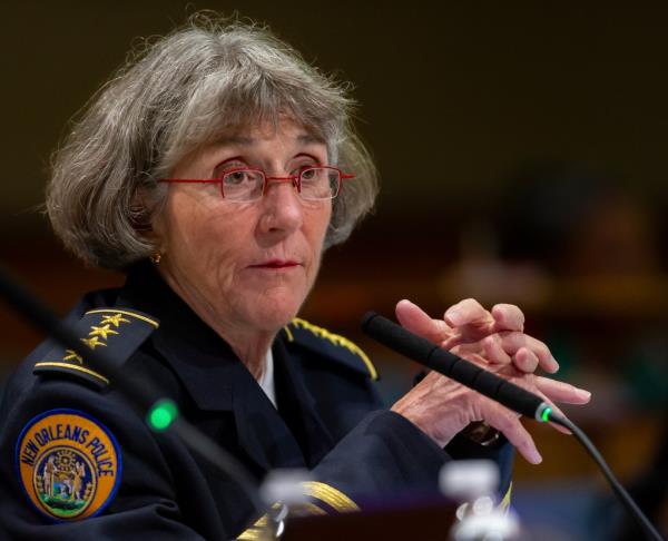 New Orleans Police Superintendent Anne Kirkpatrick struck two pedestrians with her vehicle on Saturday night.