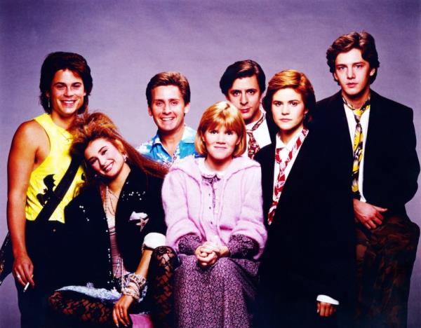 Demi Moore, Ally Sheedy, Mare Winningham, Rob Lowe, Emilio Estevez, Judd Nelson, Andrew McCarthy in 1985. 