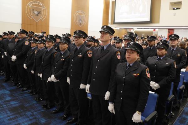 An emotio<em></em>nal FDNY Commissio<em></em>ner Laura Kavanagh wipes away a tear.