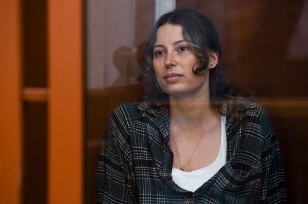 Ksenia Karelina pictured in court.