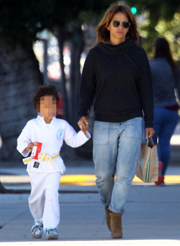 Halle Berry with Maceo Martinez in L.A. on December 2, 2018.