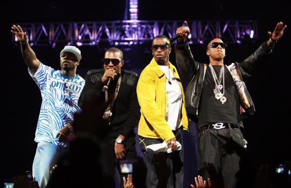 50 Cent, Kanye West, P. Diddy, and Jay Z perform at Screamfest '07