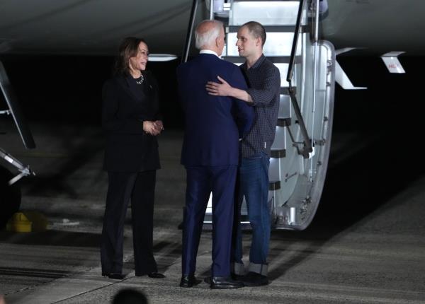 Evan Gershkovich Joe Biden and Kamala Harris