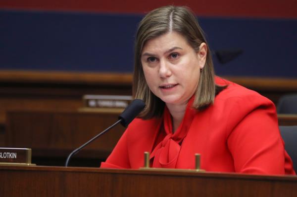 Representative Elissa Slotkin, D-Mich., questio<em></em>ning witnesses during a hearing on Capitol Hill, Washington, on September 17, 2020