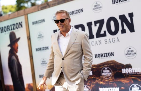 Kevin Costner smiling. 