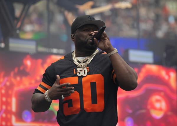 50 Cent performing in June 2024