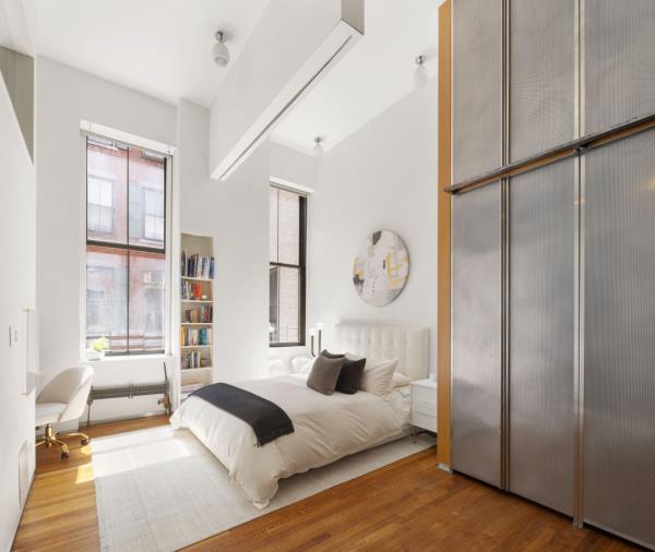 One of the loft's three bedrooms