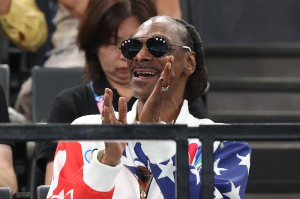 Snoop Dogg at the Gymnastics Women's Qualification on day two of the Olympic Games Paris 2024.