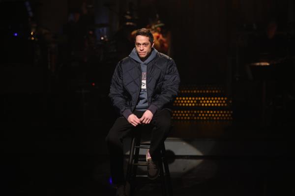 Pete Davidson during the SNL Cold Open on Saturday, October 14, 2023.