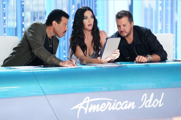 Luke Bryan, Katy Perry and Lio<em></em>nel Richie on "American Idol."