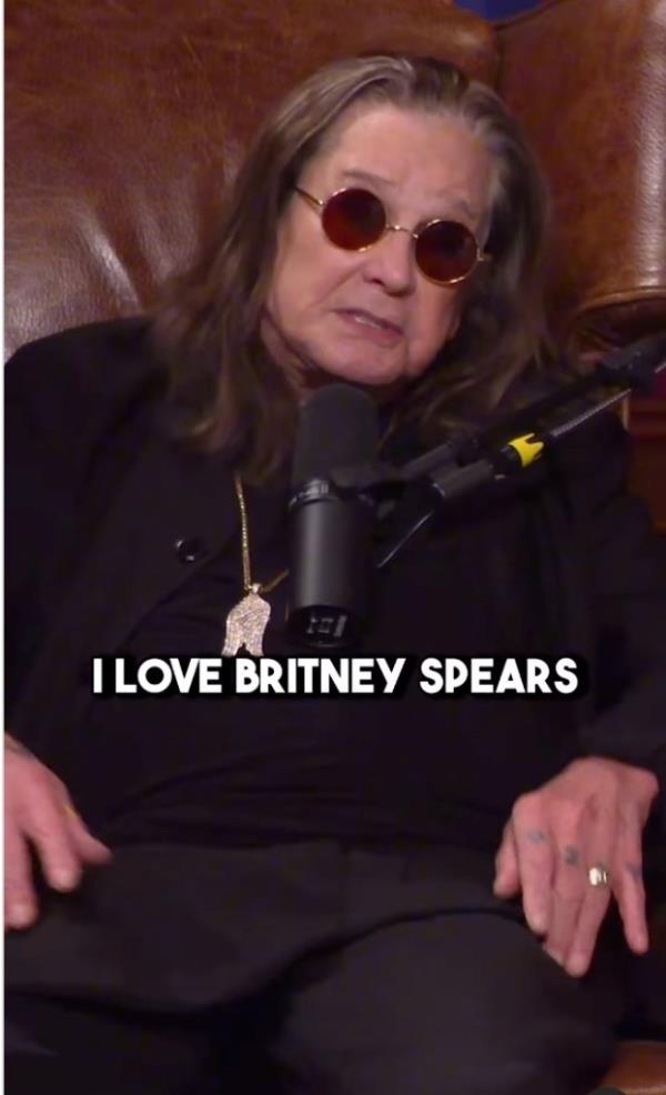 Ozzy Osbourne said he loved Britney Spears in a clip of "The Osbournes Podcast."