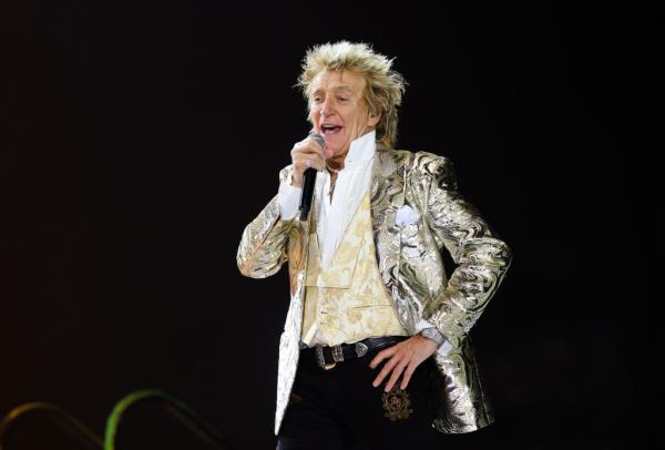 Rod Stewart performs at the Tele2 Arena in Stockholm, Sweden in June 2024